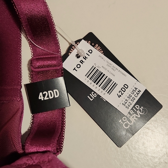 ❤️NWT VINTAGE TORRID BRA T-SHIRT BRA - LIGHTLY LINED - BACK SMOOTHING FUSCHIA - Picture 6 of 9